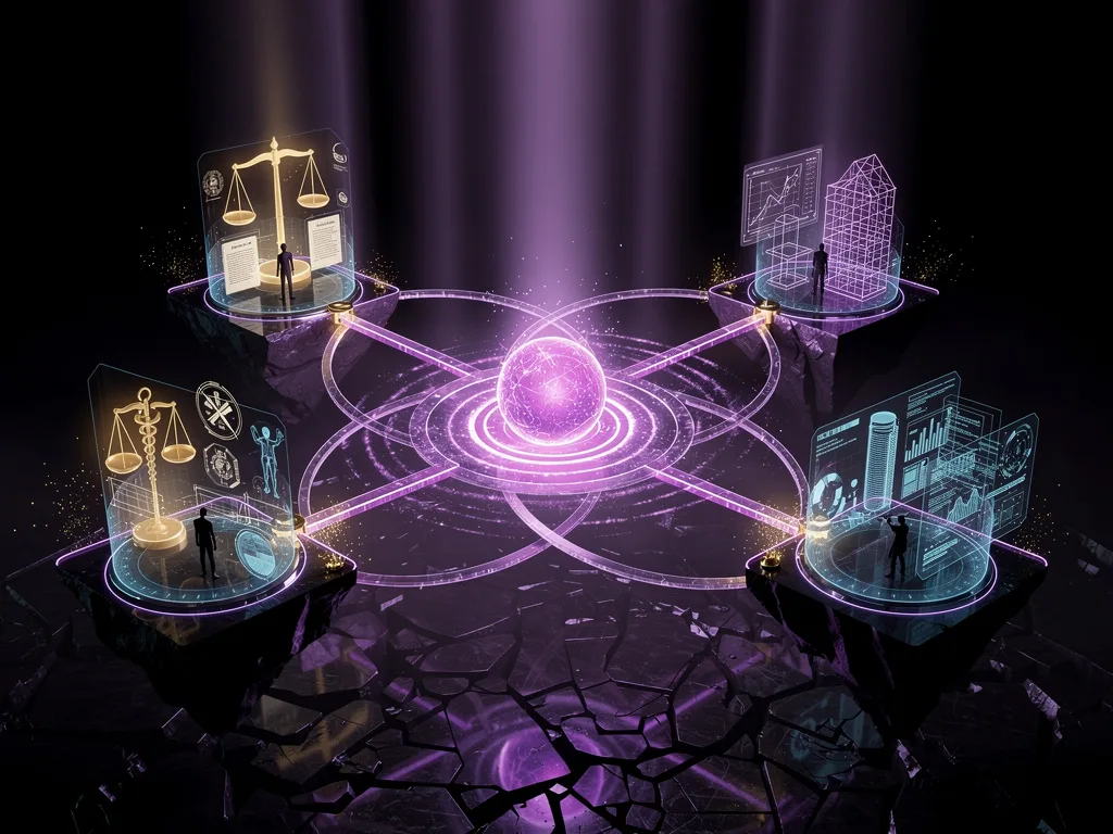 Non-technical professionals confidently operating AI command center workstations